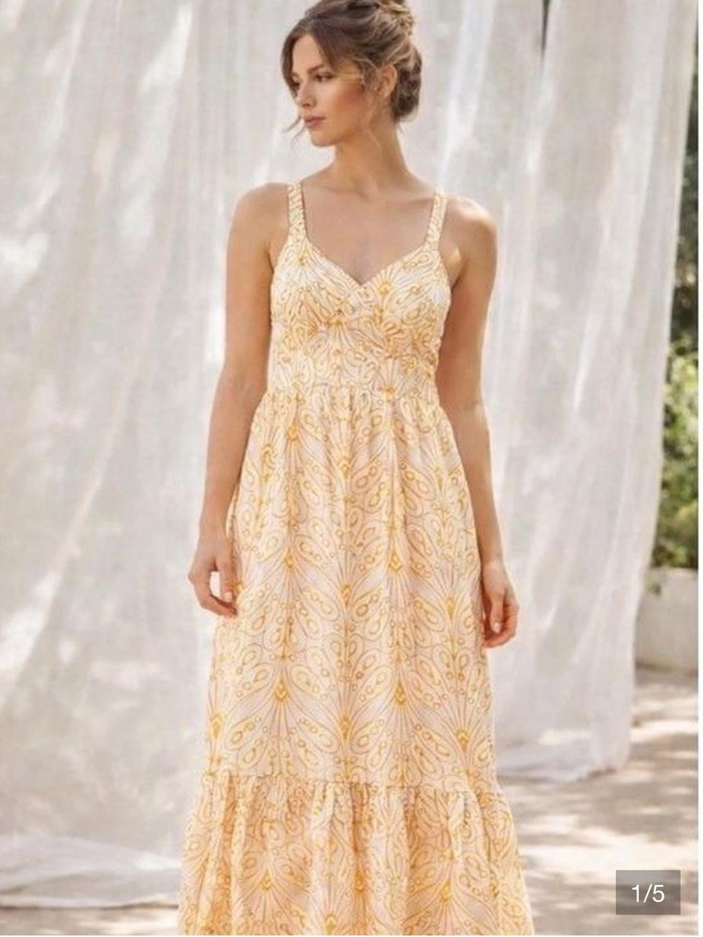 Loft Eyelet Open Back Maxi Dress Size 0P